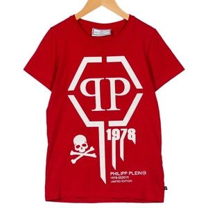 PHILIPP PLEIN JUNIOR Boys' Logo Tee Shirt Size: 10